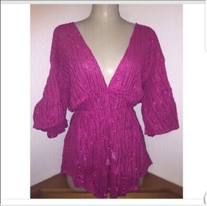 Victoria's Secret Pink Sequins Deep V Romper